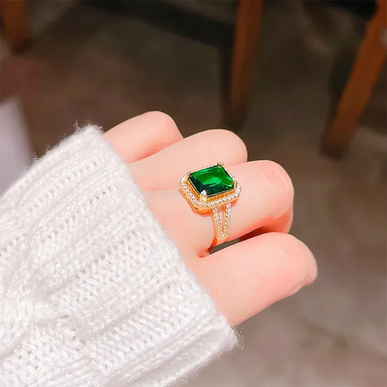 여성을 위한 패션 주얼리 925 실버 10K 14K 18K 골드 CZ 패션 클래식 약혼 반지